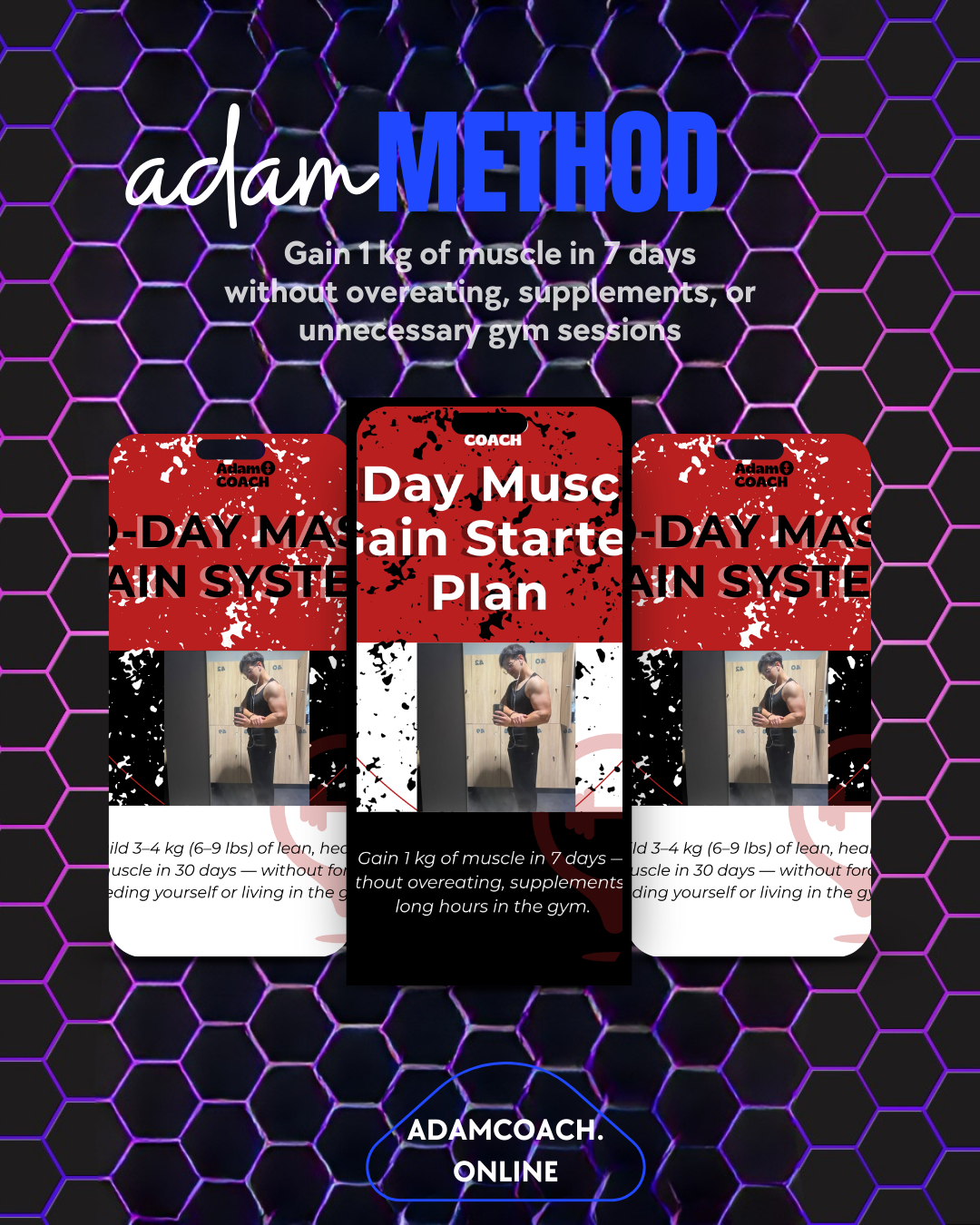 Gain 1 kg of muscle in 7 days without overeating, supplements, or unnecessary gym sessions